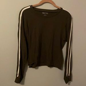 Dark Olive Green Crop Top